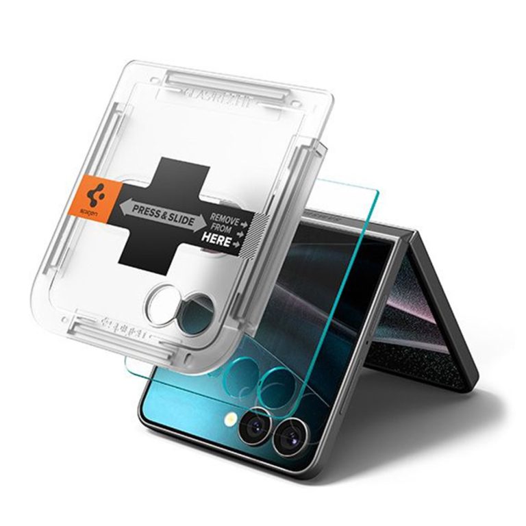 Spigen GLAStR EZ Fit Screenprotector 2 Pack + Applicator Samsung Galaxy Z Flip 7 - Afbeelding 5