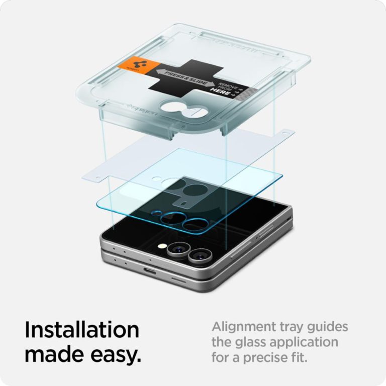 Spigen GLAStR EZ Fit Screenprotector 2 Pack + Applicator Samsung Galaxy Z Flip 7 - Afbeelding 3
