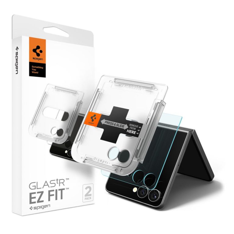 Spigen GLAStR EZ Fit Screenprotector 2 Pack + Applicator Samsung Galaxy Z Flip 7 - Afbeelding 2