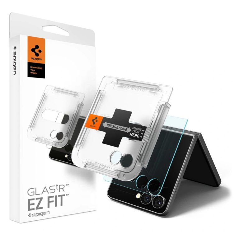 Spigen EZ Fit Glas.tR met Applicator - 1 pack Samsung Galaxy Z Flip 7 - Afbeelding 3