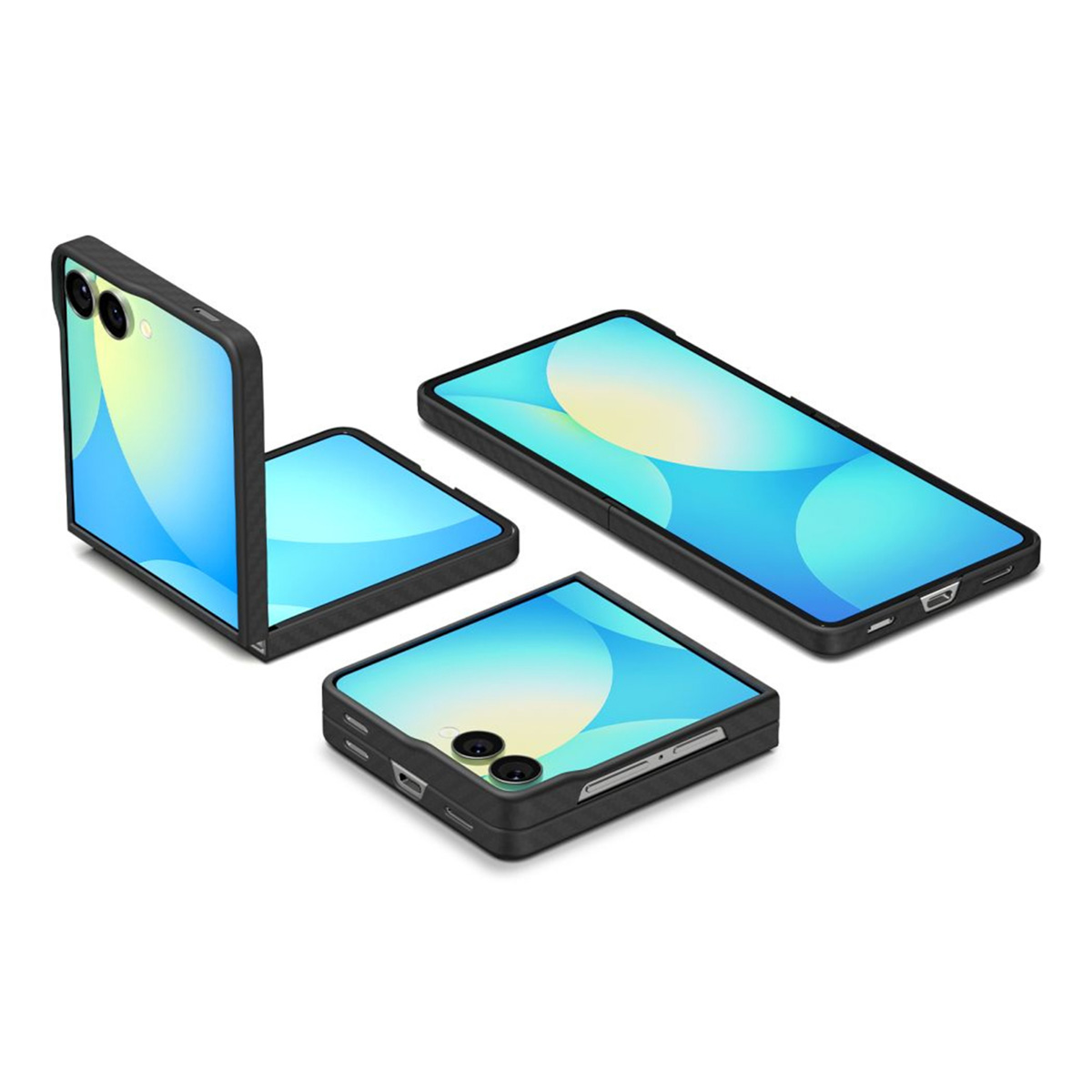 Spigen AirSkin Backcover Samsung Galaxy Z Flip 7 - Aramid Black - Afbeelding 10