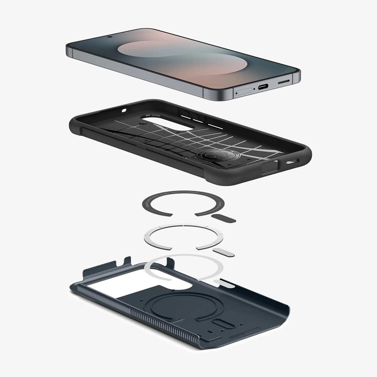 Spigen Slim Armor Backcover MagSafe Samsung Galaxy S25 FE - Metal Slate - Afbeelding 6