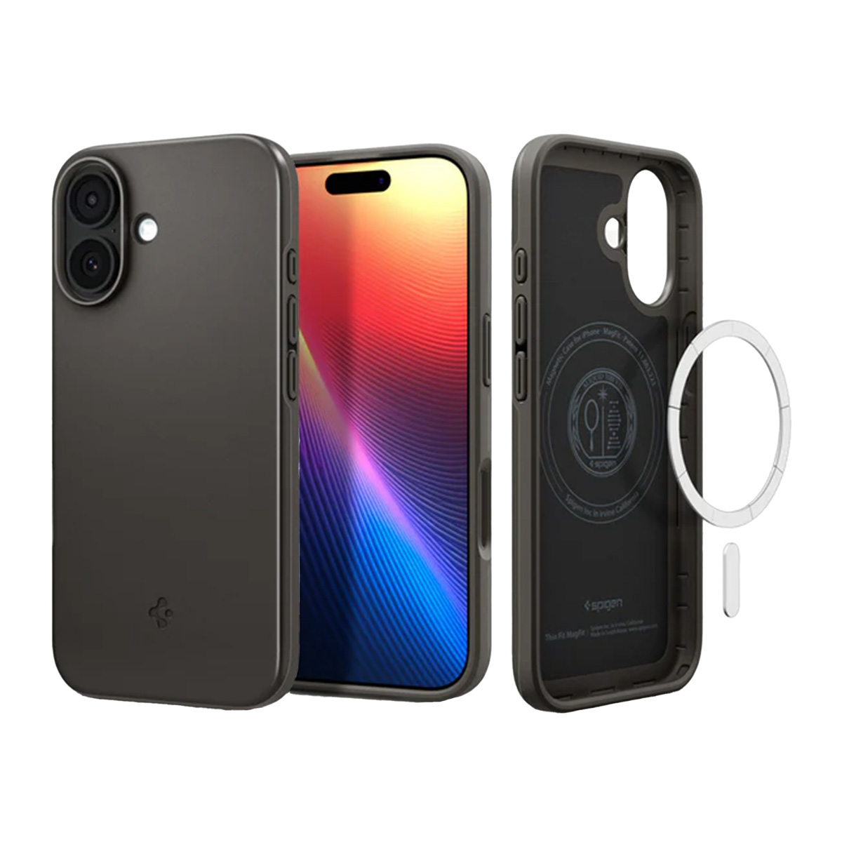 Spigen Thin Fit Backcover MagSafe Apple iPhone 17 – Gunmetal