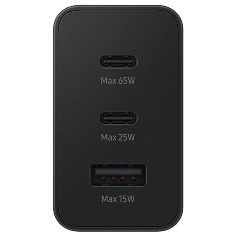 Samsung Originele Power Adapter Trio - Oplader - 2x USB-C en 1x USB aansluiting - Fast Charge - 65W - Zwart - Afbeelding 5