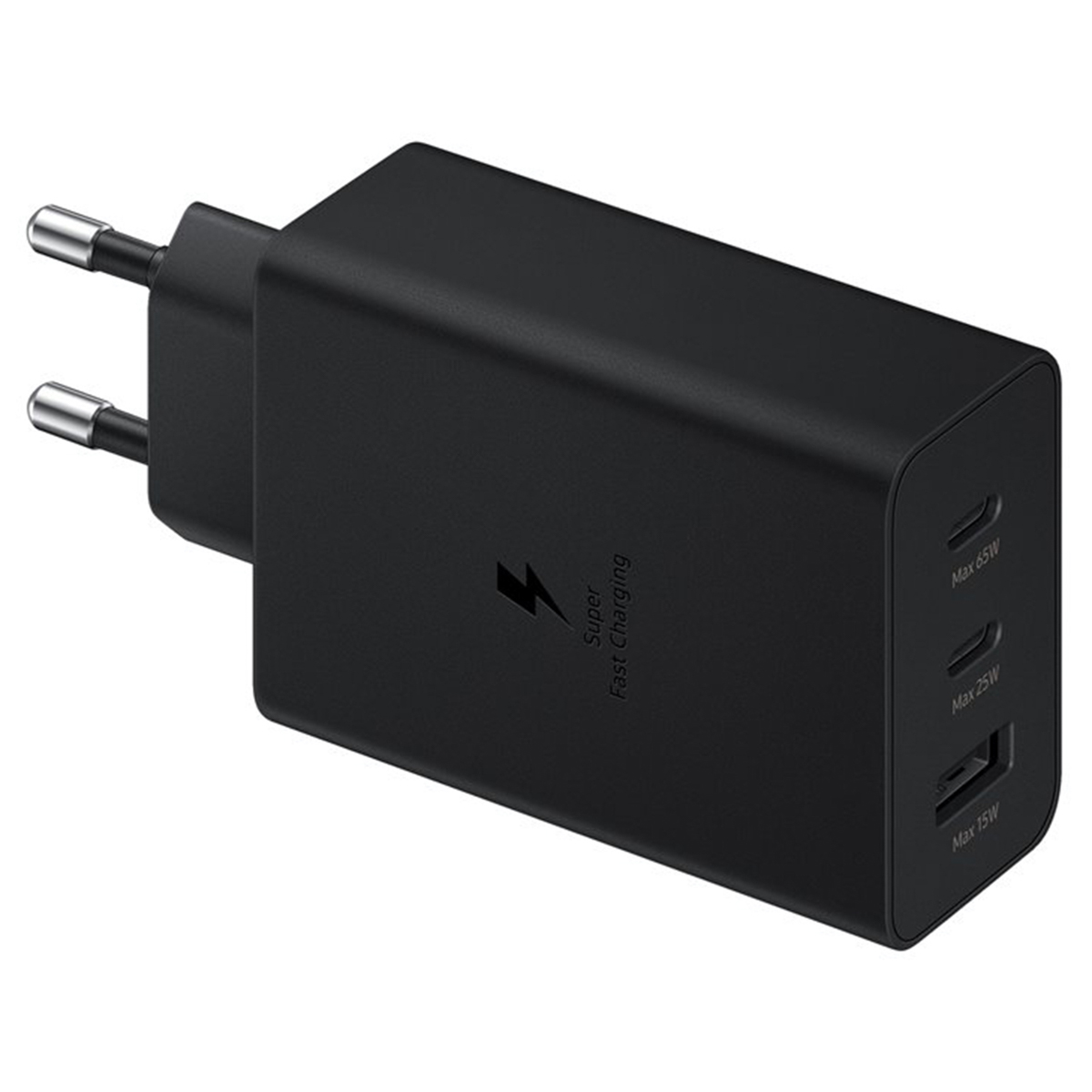 Samsung Originele Power Adapter Trio - Oplader - 2x USB-C en 1x USB aansluiting - Fast Charge - 65W - Zwart - Afbeelding 2