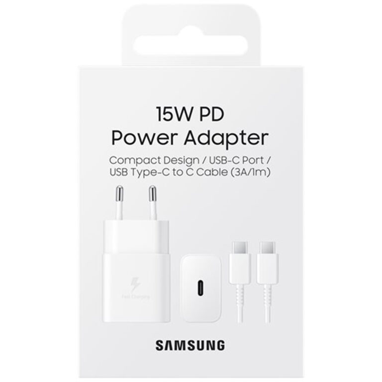 Samsung Originele Power Adapter met USB-C kabel - Oplader - USB-C aansluiting - Fast Charge - 15 Watt - 1 meter - Wit - Afbeelding 2