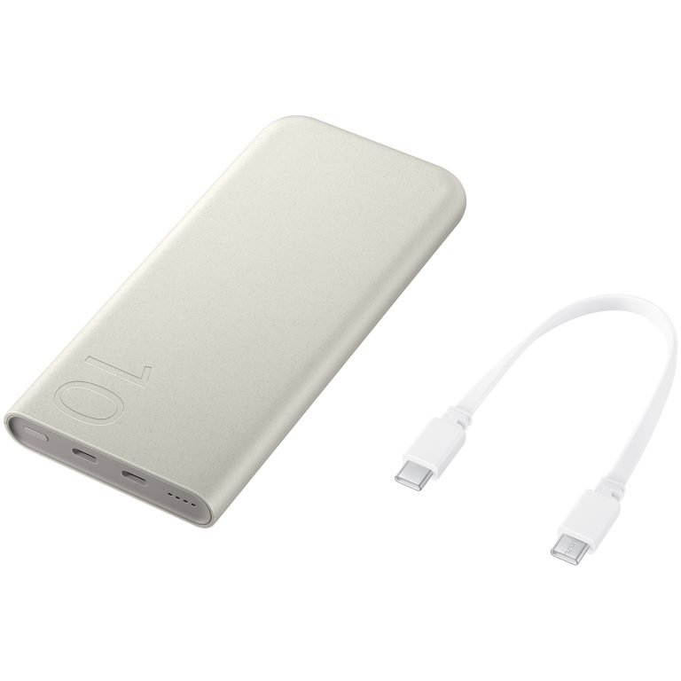 Samsung Batterij Pack 10.000 mAh - 25 Watt snelladen - 2x USB-C - Beige - Afbeelding 6