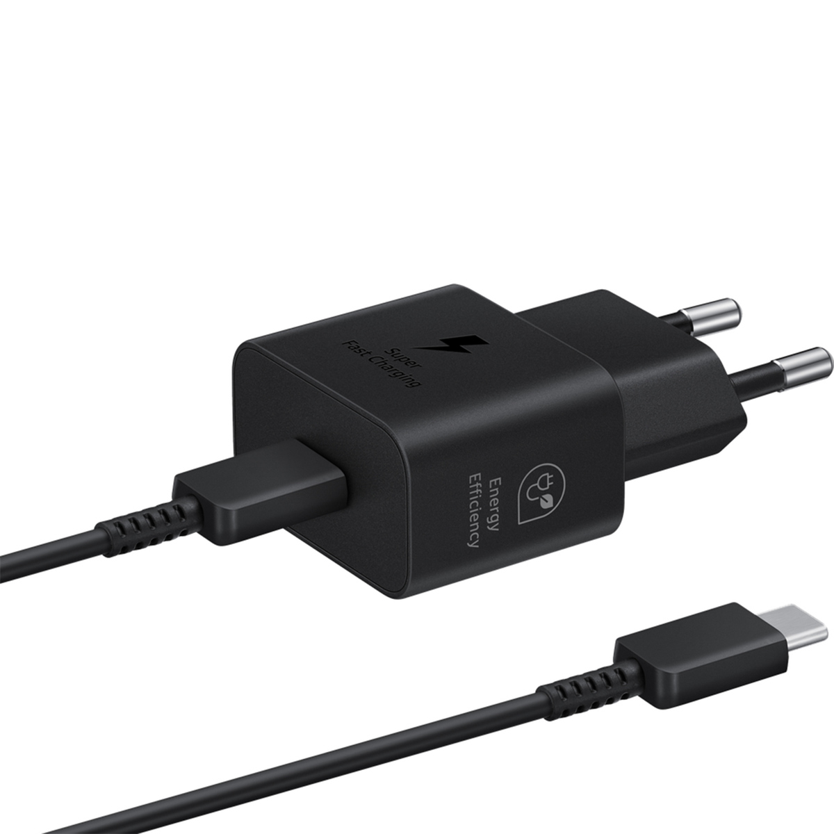 Samsung Originele 25W Efficiency Adapter met USB-C naar USB-C kabel – 1 meter – Zwart