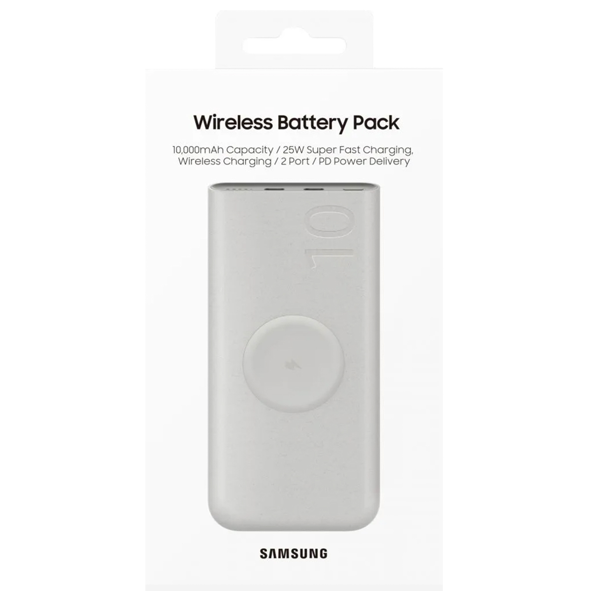 Samsung Galaxy Batterij Pack 10.000 mAh – Draadloze powerbank – 2x USB-C – Beige