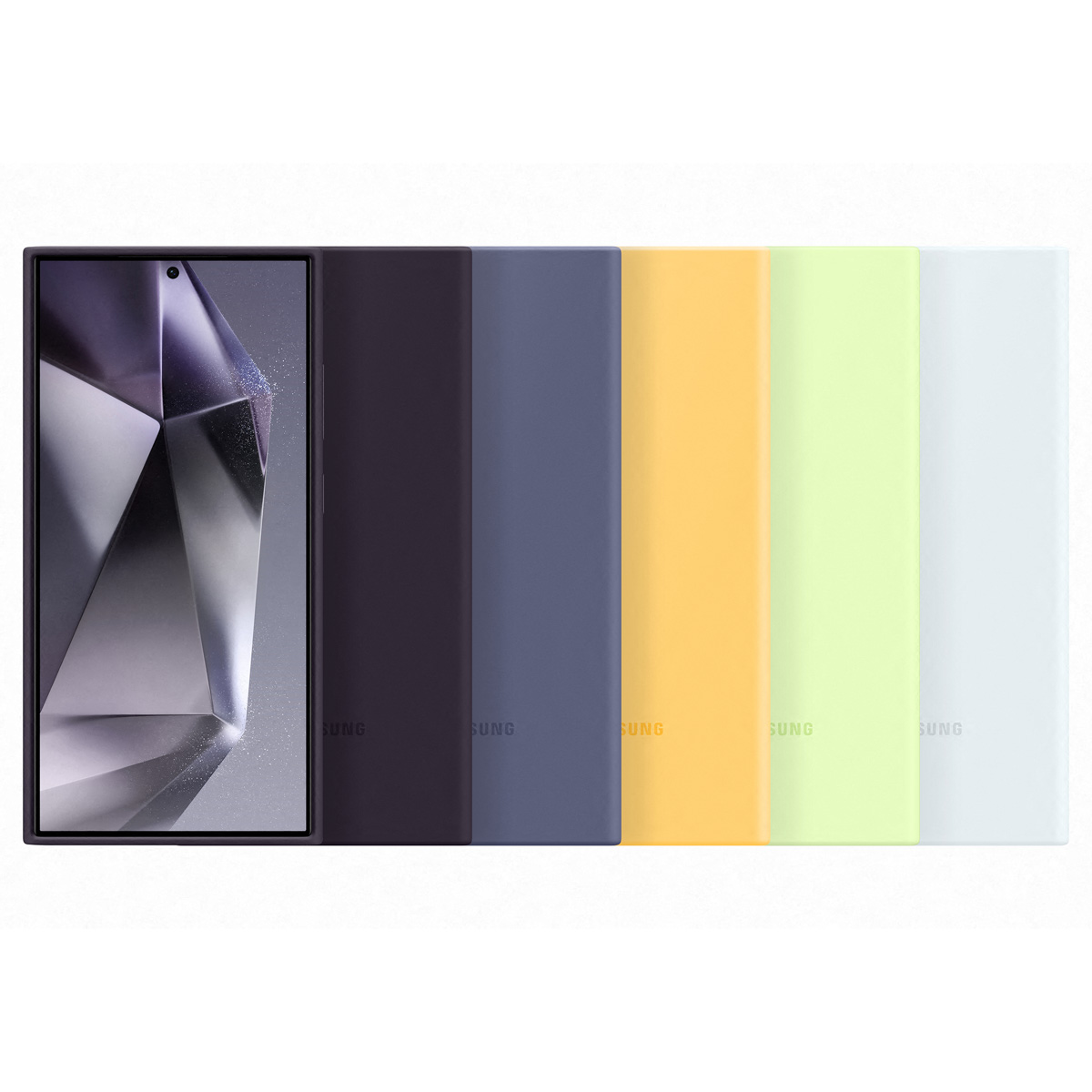 Originele Silicone Backcover Samsung Galaxy S24 Ultra - Yellow - Afbeelding 6