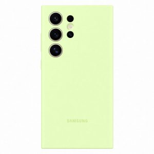 Originele Silicone Backcover Samsung Galaxy S24 Ultra - Light Green