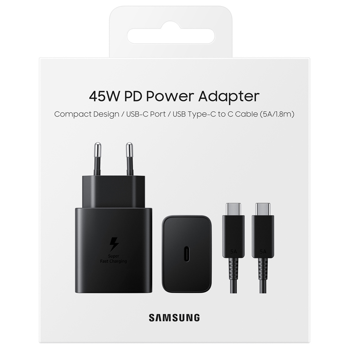 Samsung Originele Power Adapter met USB-C kabel - Oplader - USB-C aansluiting - Fast Charge - 45 Watt - 1,8 meter – Zwart - Afbeelding 8