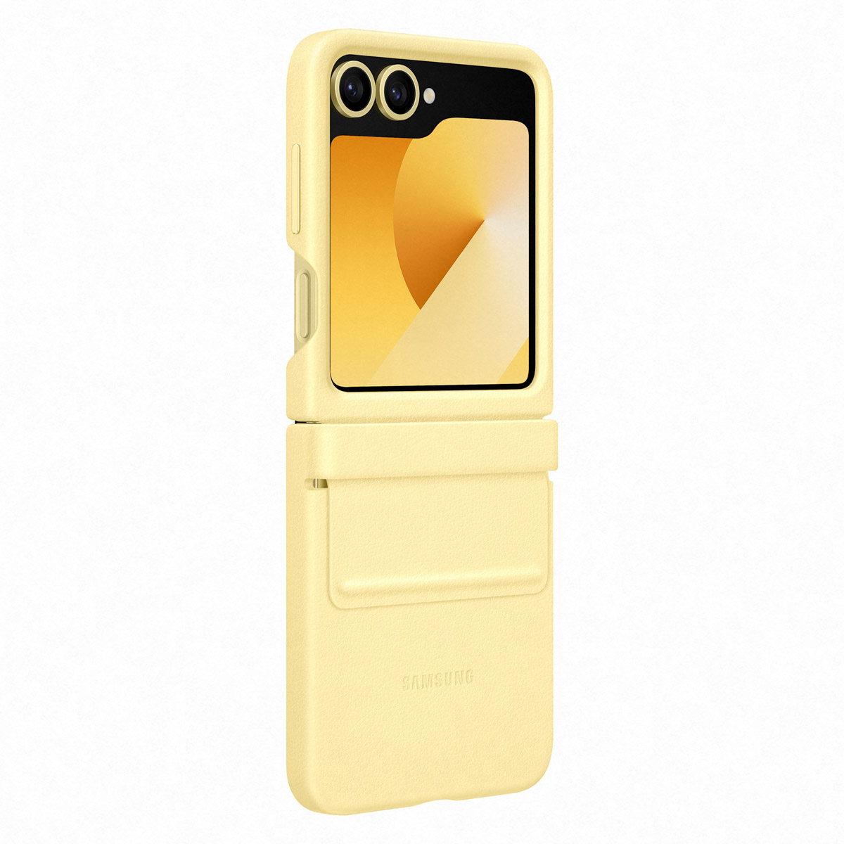 Originele KindSuit Vegan Leather Case Samsung Galaxy Z Flip 6 / Flip 7 FE - Yellow - Afbeelding 3