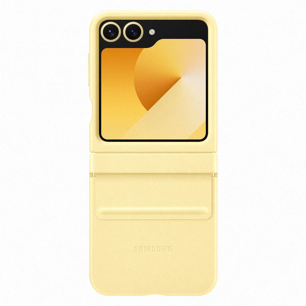 Originele KindSuit Vegan Leather Case Samsung Galaxy Z Flip 6 / Flip 7 FE - Yellow - Afbeelding 4