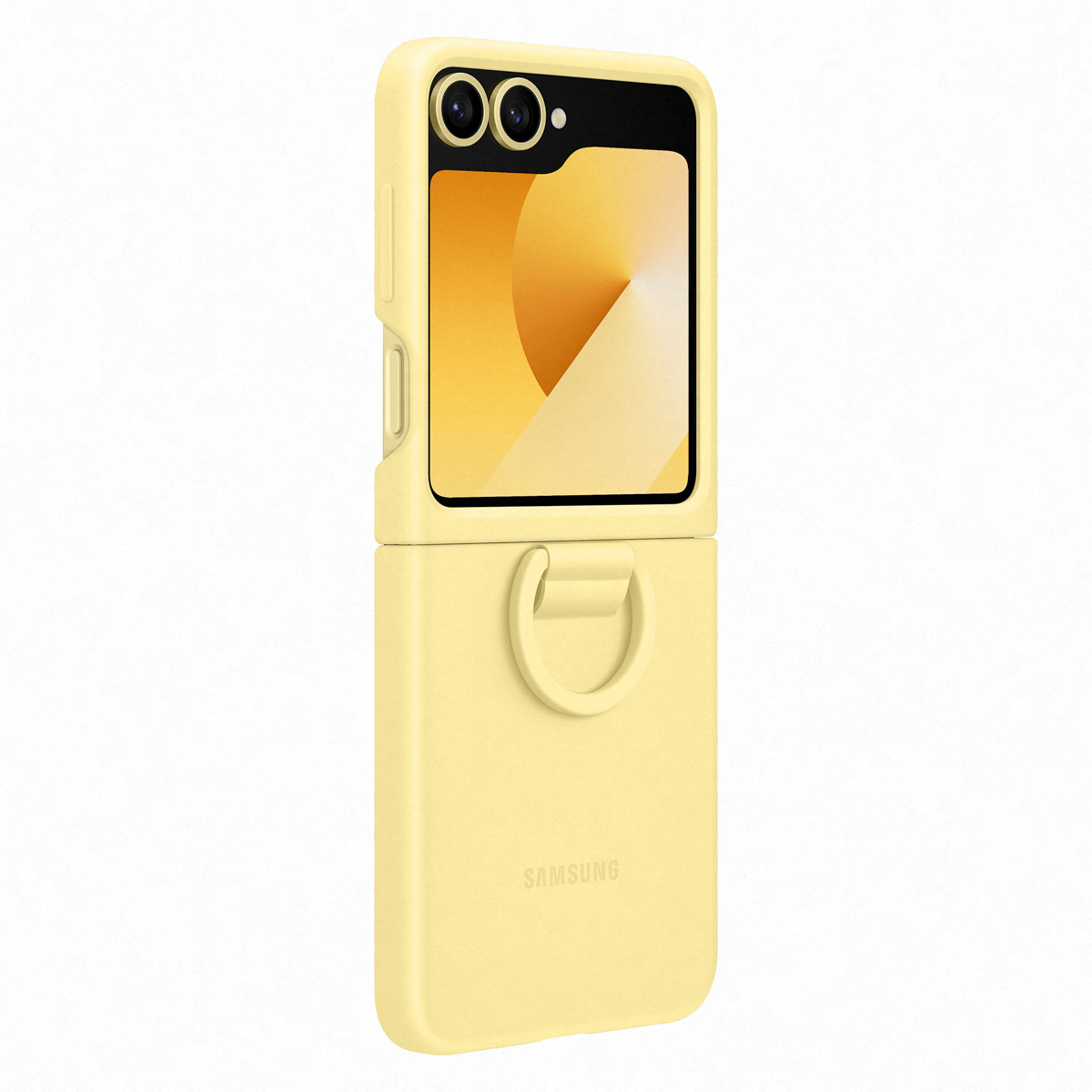 Originele Silicone Cover Ring Samsung Galaxy Z Flip 6 / Flip 7 FE - Yellow - Afbeelding 3