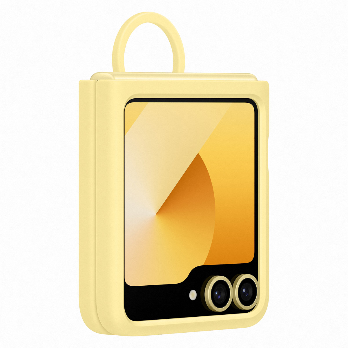 Originele Silicone Cover Ring Samsung Galaxy Z Flip 6 / Flip 7 FE - Yellow - Afbeelding 3