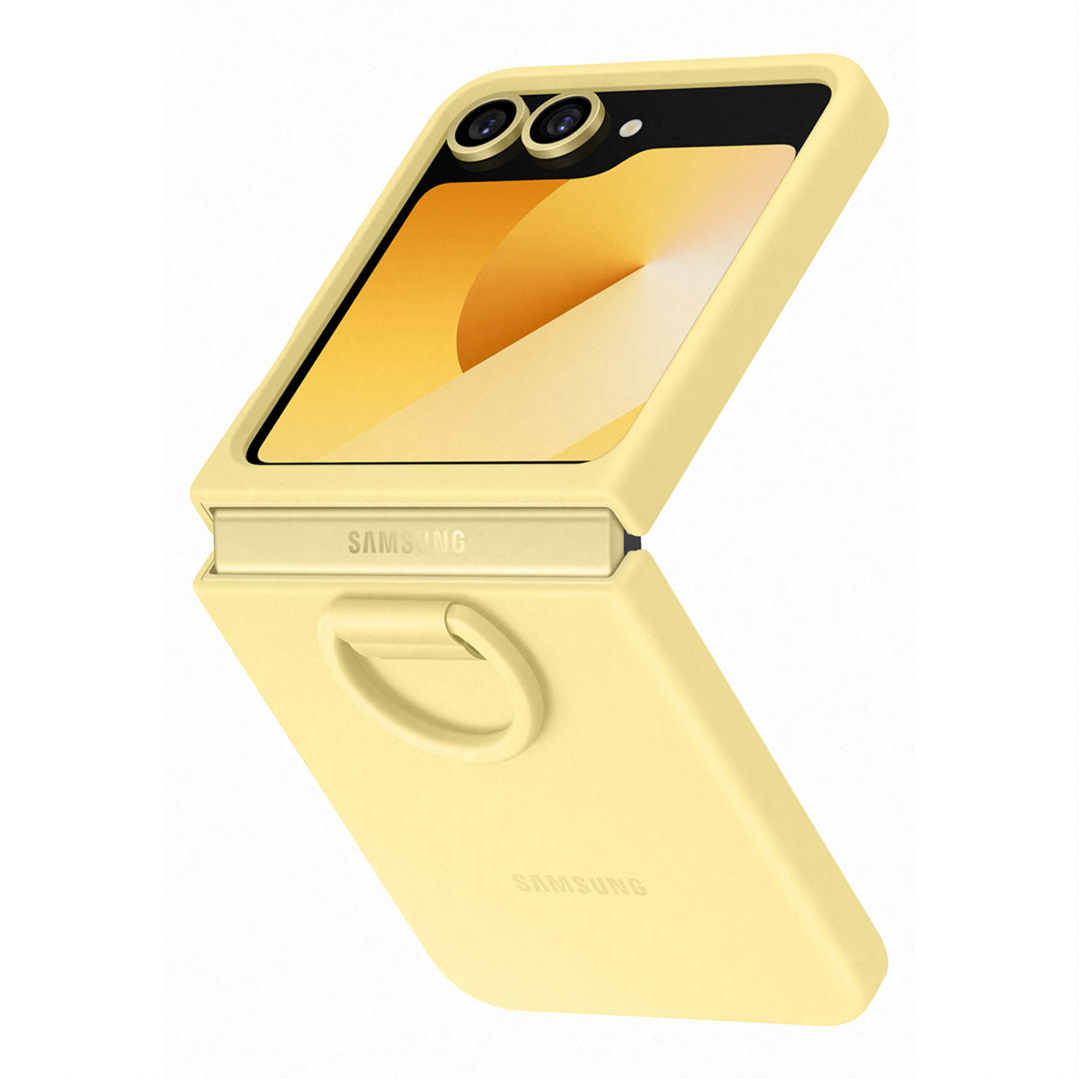 Originele Silicone Cover Ring Samsung Galaxy Z Flip 6 / Flip 7 FE - Yellow - Afbeelding 5