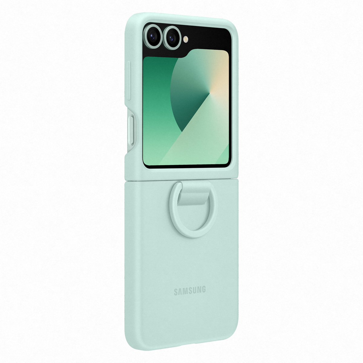 Originele Silicone Cover Ring Samsung Galaxy Z Flip 6 / Flip 7 FE - Mint - Afbeelding 3