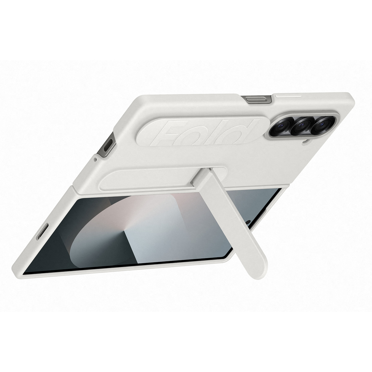 Originele Silicone Backcover met Strap Samsung Galaxy Z Fold 6 - White - Afbeelding 5