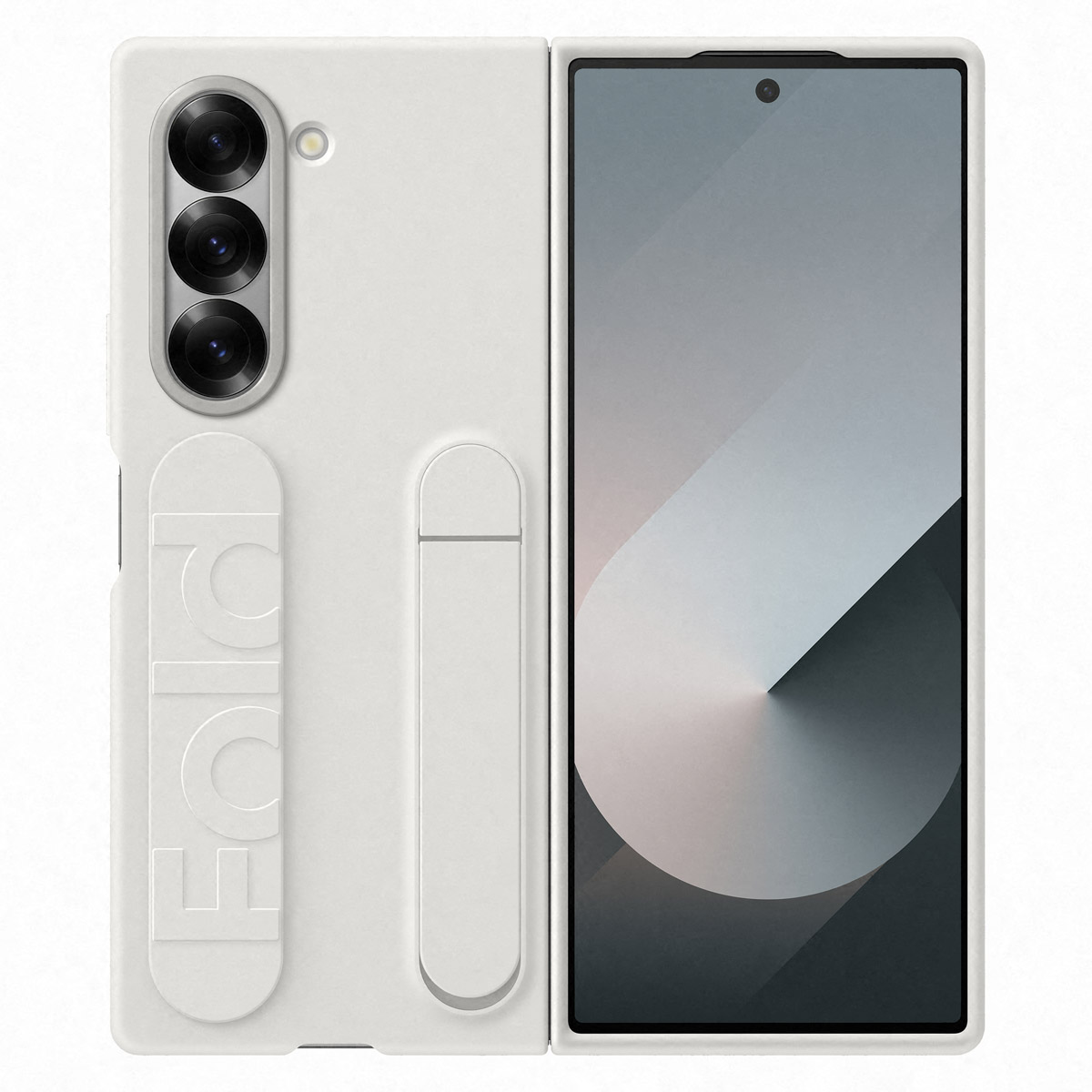 Originele Silicone Backcover met Strap Samsung Galaxy Z Fold 6 - White