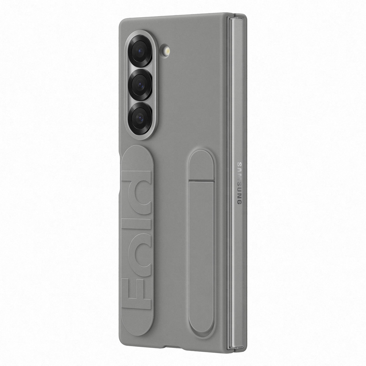 Originele Silicone Backcover met Strap Samsung Galaxy Z Fold 6 - Gray - Afbeelding 4