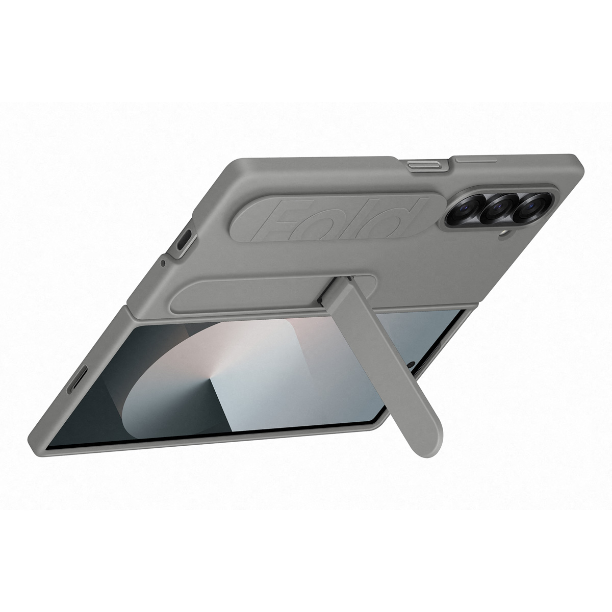 Originele Silicone Backcover met Strap Samsung Galaxy Z Fold 6 - Gray - Afbeelding 5