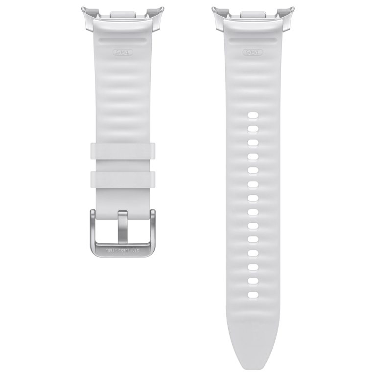 Originele Hybrid Vegan Leather bandje Samsung Galaxy Watch 8 (40/44mm) / Classic (46mm) - White - Afbeelding 3