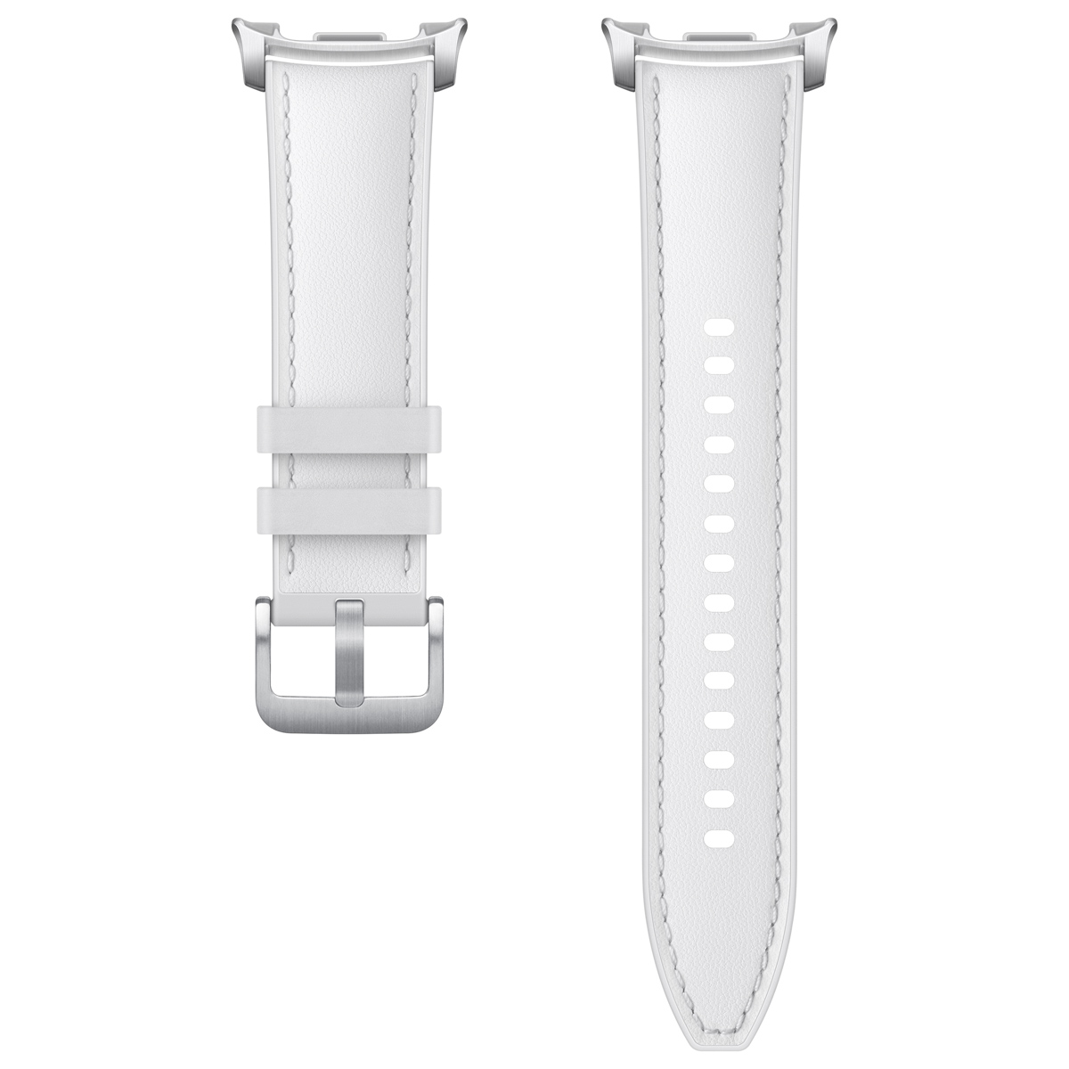 Originele Hybrid Vegan Leather bandje Samsung Galaxy Watch 8 (40/44mm) / Classic (46mm) – White