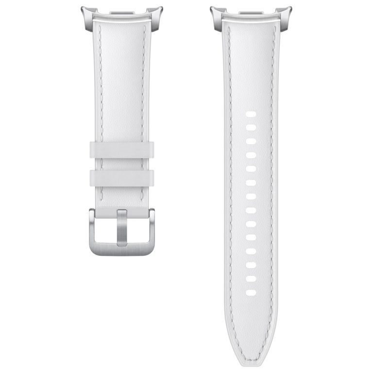 Originele Hybrid Vegan Leather bandje Samsung Galaxy Watch 8 (40/44mm) / Classic (46mm) - White