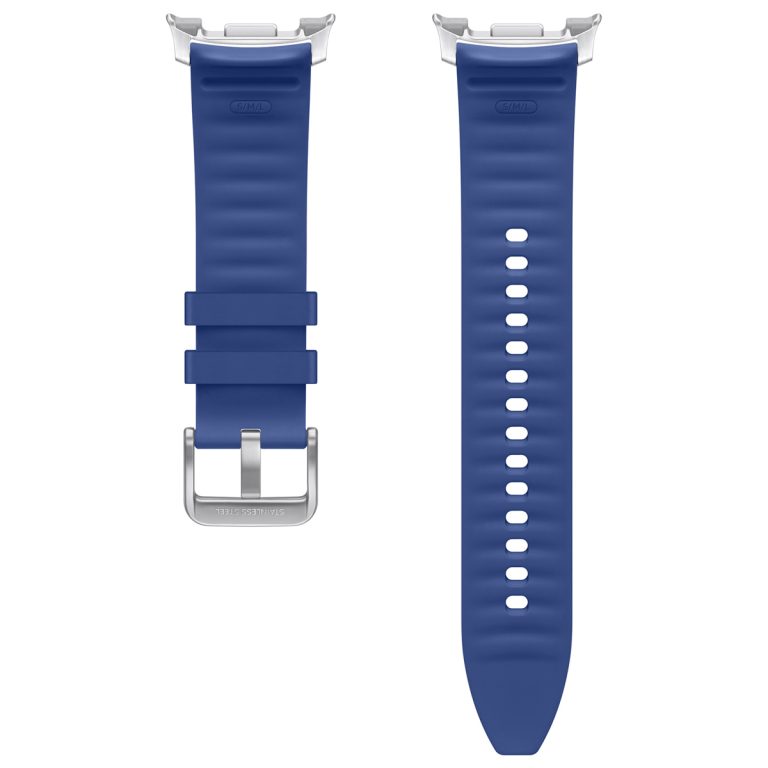 Originele Hybrid Vegan Leather bandje Samsung Galaxy Watch 8 (40/44mm) / Classic (46mm) - Navy - Afbeelding 3