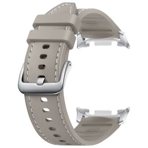 Originele Hybrid Vegan Leather bandje Samsung Galaxy Watch 8 (40/44mm) / Classic (46mm) - Taupe