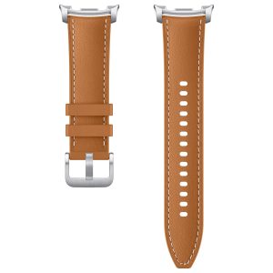Originele Hybrid Vegan Leather bandje Samsung Galaxy Watch 8 (40/44mm) / Classic (46mm) - Camel