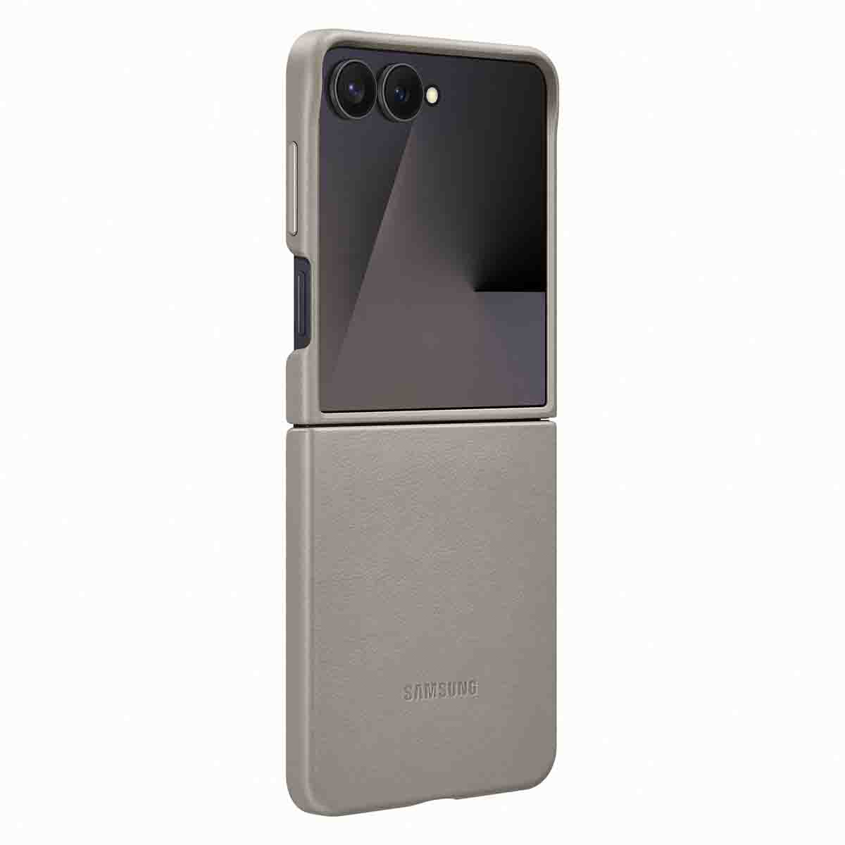 Originele KindSuit Vegan Leather Case Samsung Galaxy Z Flip 7 – Taupe
