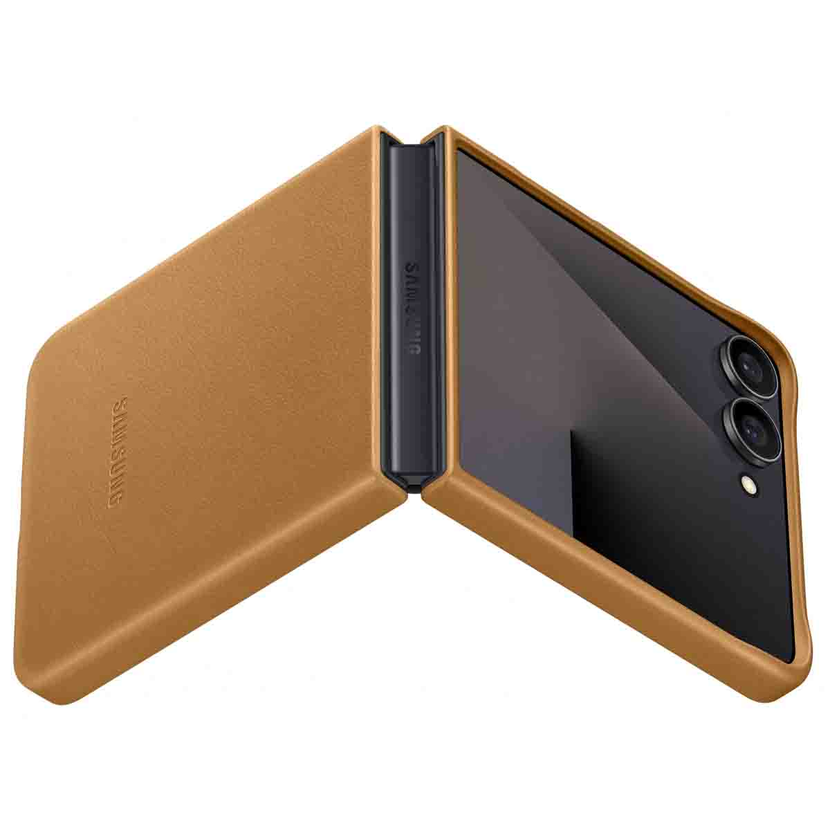 Originele KindSuit Vegan Leather Case Samsung Galaxy Z Flip 7 - Camel - Afbeelding 5