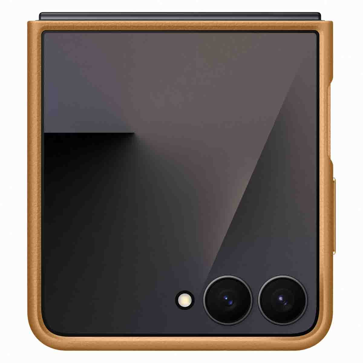 Originele KindSuit Vegan Leather Case Samsung Galaxy Z Flip 7 - Camel - Afbeelding 3