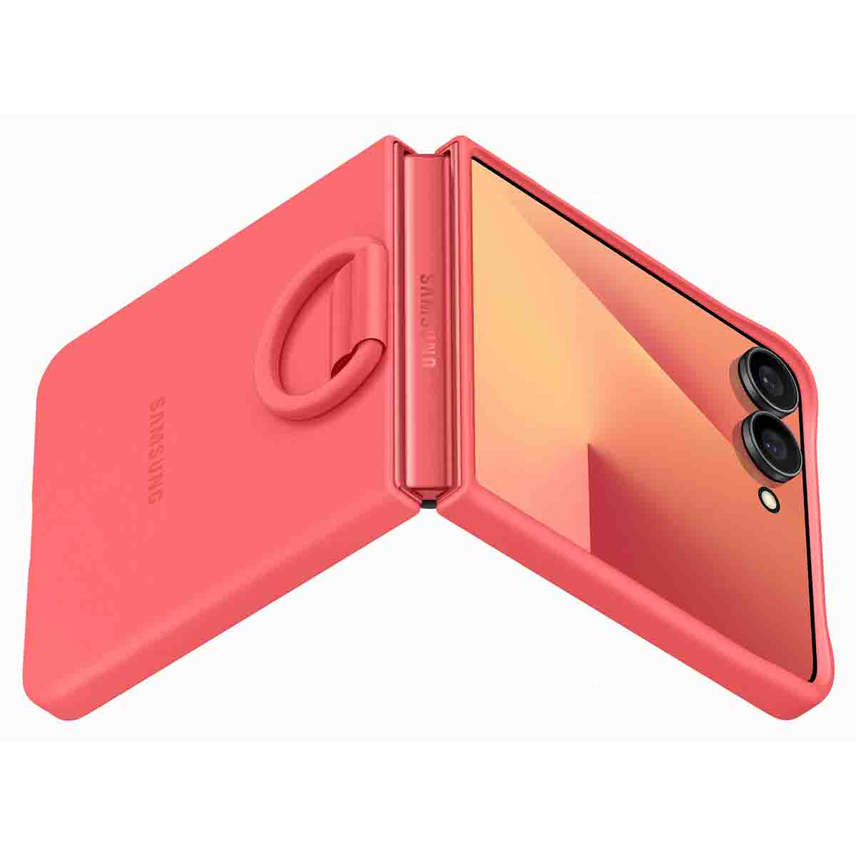 Originele Silicone Cover Ring Samsung Galaxy Z Flip 7 - Red - Afbeelding 5