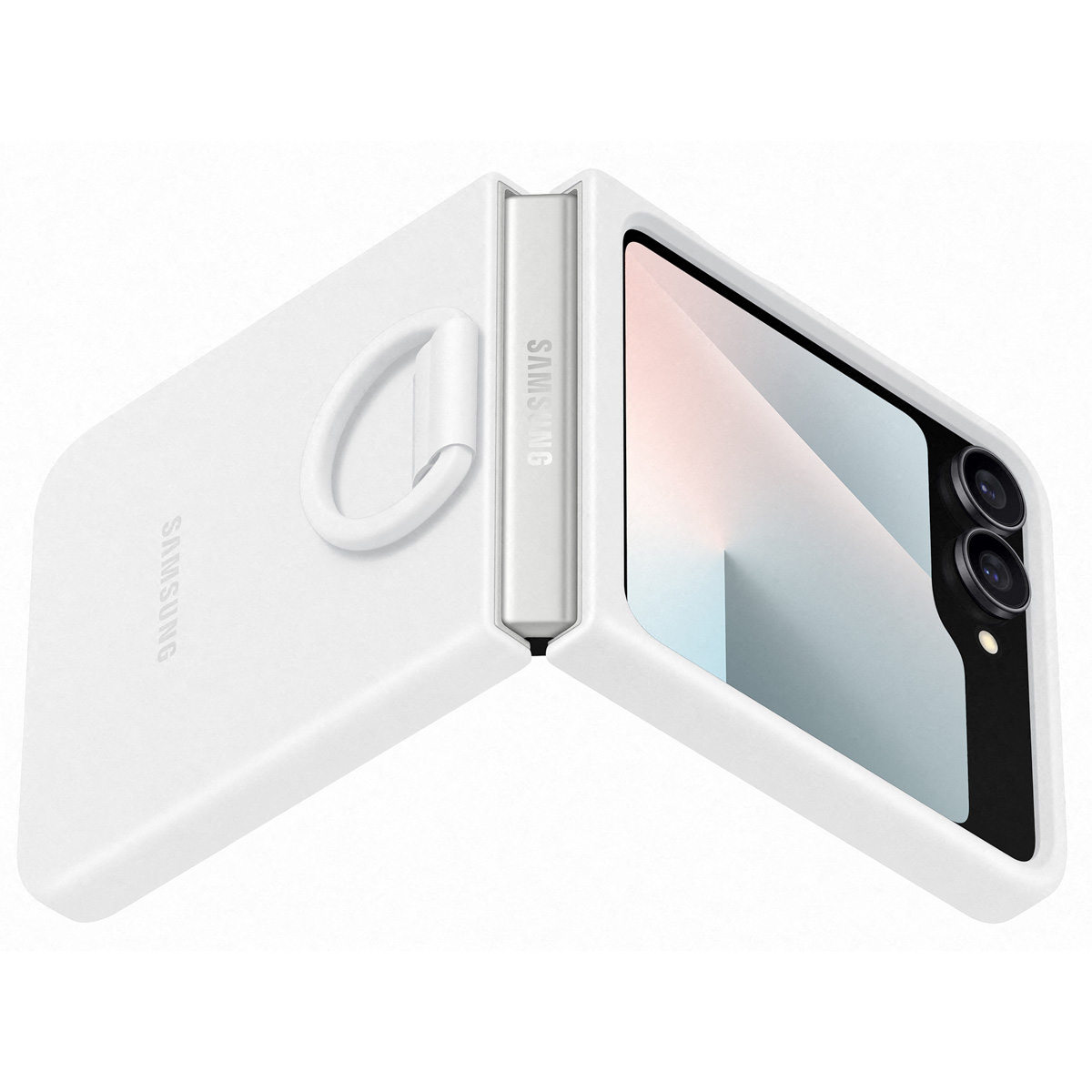 Originele Silicone Cover Ring Samsung Galaxy Z Flip 6 / Flip 7 FE - White - Afbeelding 5