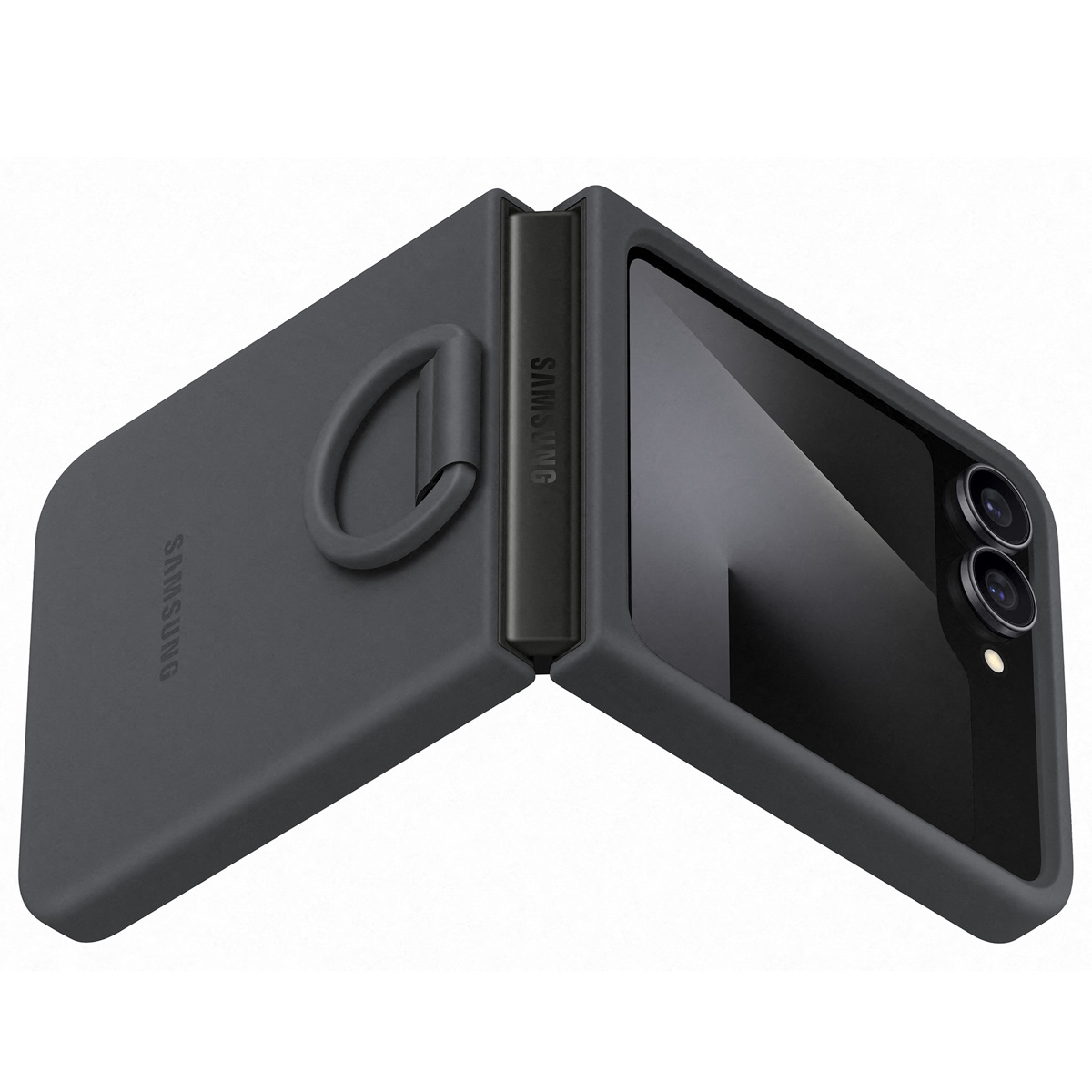 Originele Silicone Cover Ring Samsung Galaxy Z Flip 6 / Flip 7 FE - Black - Afbeelding 5