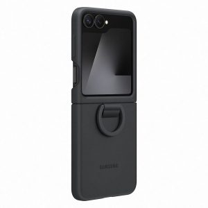 Originele Silicone Cover Ring Samsung Galaxy Z Flip 6 / Flip 7 FE - Black