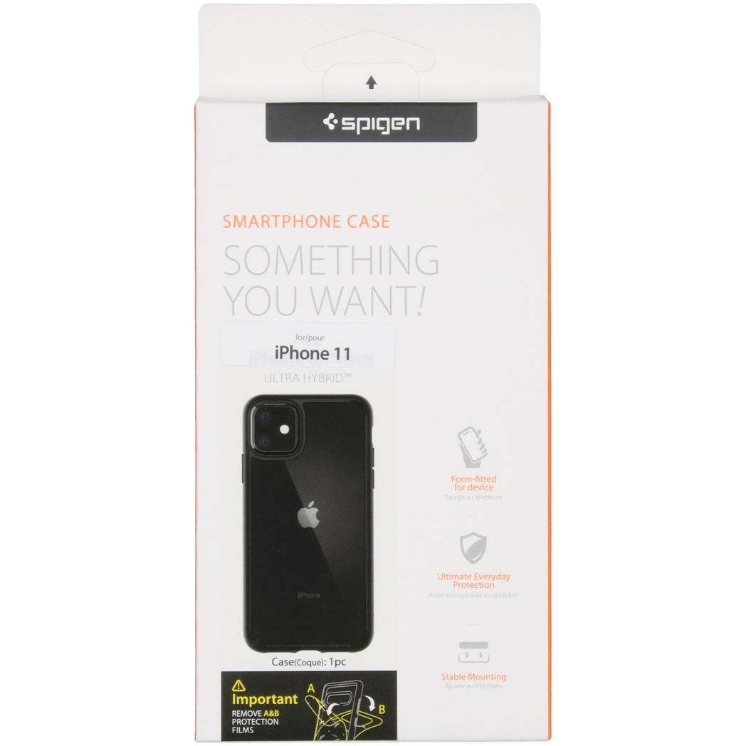 Spigen Ultra Hybrid Backcover Apple iPhone 11 - Zwart - Afbeelding 10