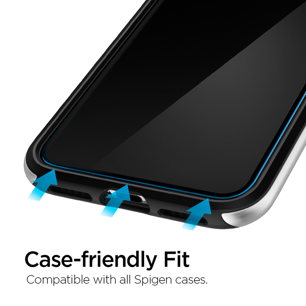Spigen GLAStR EZ Fit Screenprotector + Applicator Apple iPhone 11 Pro / Xs / X - Afbeelding 2