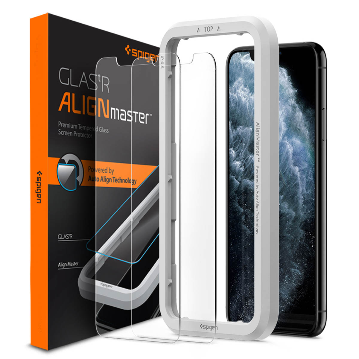 Spigen GLAStR EZ Fit Screenprotector + Applicator Apple iPhone 11 Pro / Xs / X