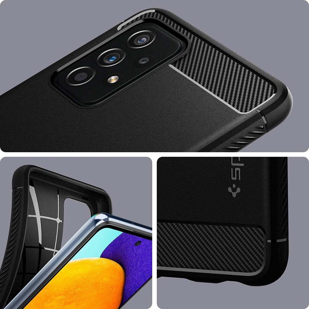 Spigen Rugged Armor Backcover Samsung Galaxy A52(s) (5G/4G) – Zwart