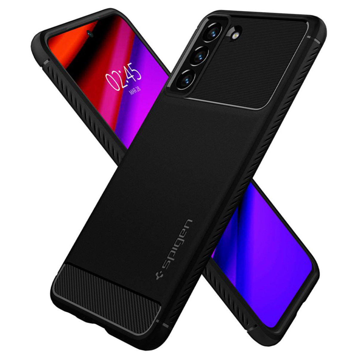 Spigen Rugged Armor Backcover Samsung Galaxy S21 FE - Zwart - Afbeelding 6