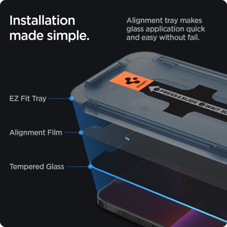 Spigen GLAStR Privacy Screenprotector + Applicator Apple iPhone 13 Pro Max - Afbeelding 5