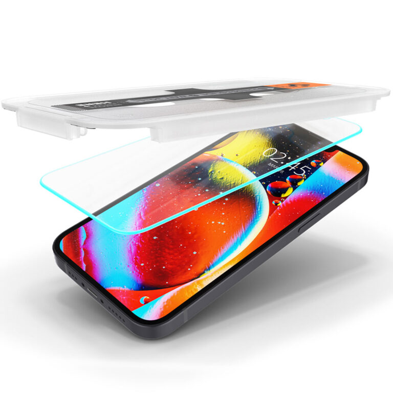 Spigen GLAStR EZ Fit Screenprotector + Applicator 2-pack Apple iPhone 14 / 13 / 13 Pro - Afbeelding 7
