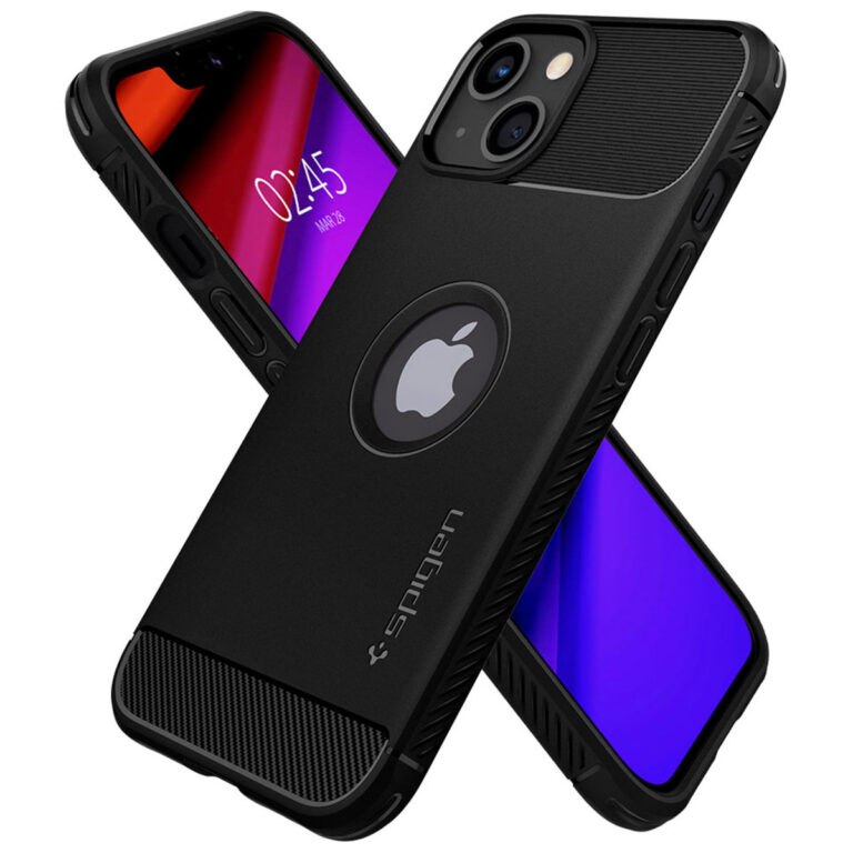 Spigen Rugged Armor Backcover Apple iPhone 13 - Zwart - Afbeelding 7