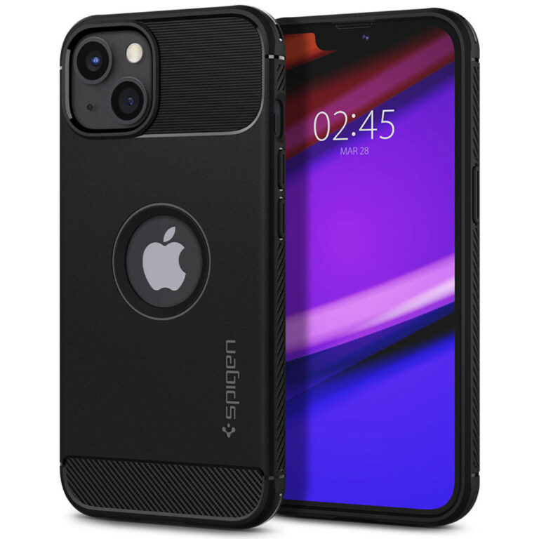 Spigen Rugged Armor Backcover Apple iPhone 13 - Zwart - Afbeelding 2