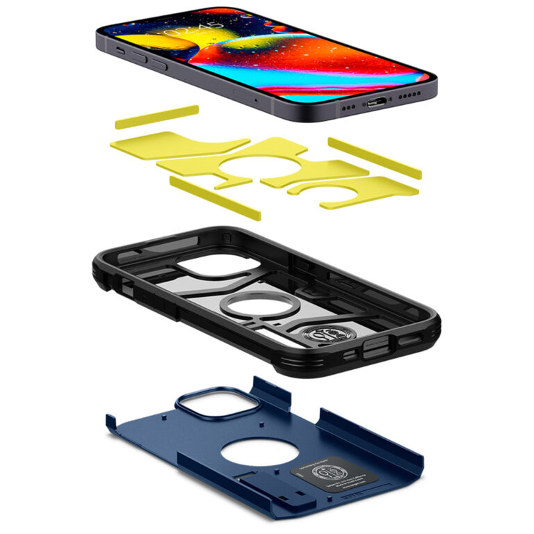 Spigen Tough Armor Backcover Apple iPhone 13 - Navy Blue - Afbeelding 4