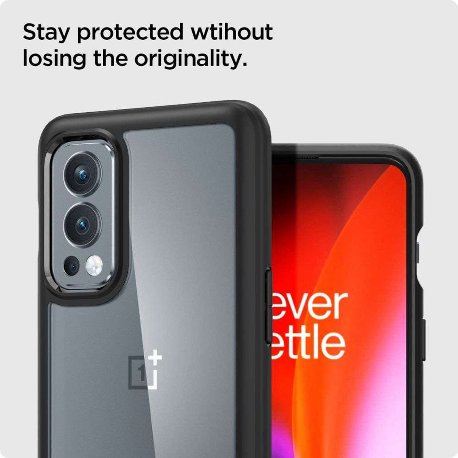 Spigen Ultra Hybrid Backcover OnePlus Nord 2 - Zwart - Afbeelding 4